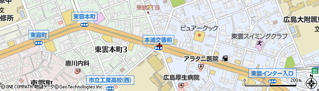 本浦交番前周辺の地図
