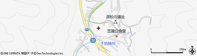 山口県萩市椿（笠屋）周辺の地図