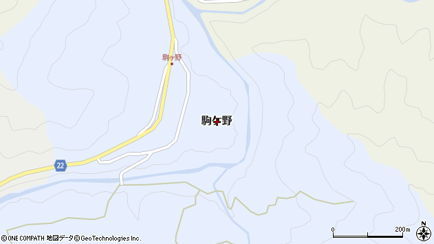 〒516-1235 三重県度会郡度会町駒ケ野の地図