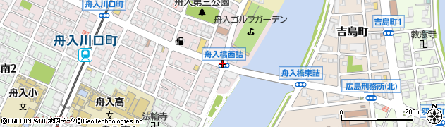 舟入橋西詰周辺の地図