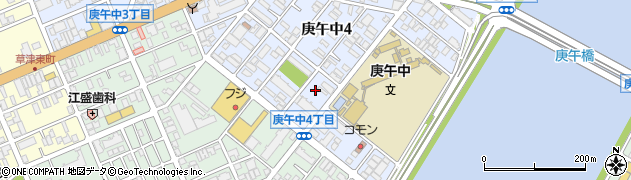広島県広島市西区庚午中4丁目16-24周辺の地図