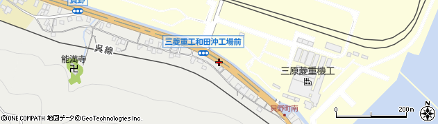 三菱和田沖工場前周辺の地図