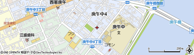 広島県広島市西区庚午中4丁目16-28周辺の地図
