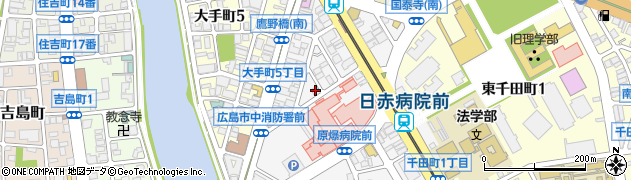 コトブキ調剤薬局　広島日赤前店周辺の地図