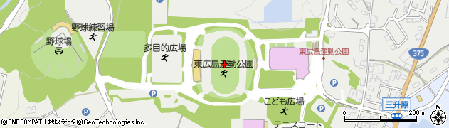 東広島運動公園　陸上競技場周辺の地図