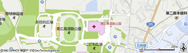 東広島運動公園　体育館　サブアリーナ周辺の地図