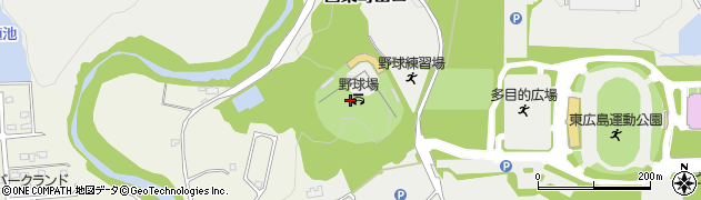 東広島運動公園　野球場周辺の地図