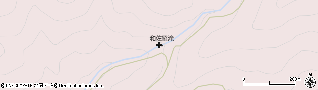 和佐羅滝周辺の地図