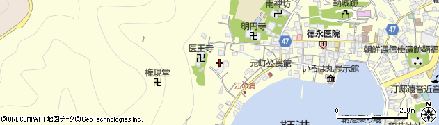 広島県福山市鞆町周辺の地図