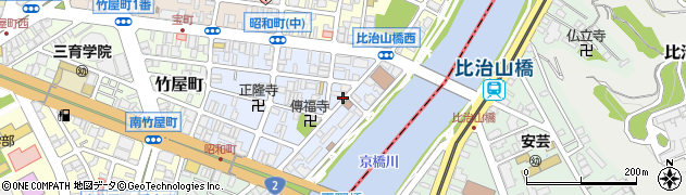 広島県広島市中区昭和町7周辺の地図