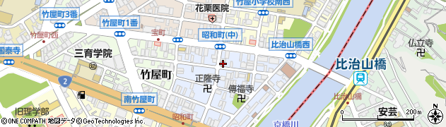 広島県広島市中区昭和町3-14周辺の地図