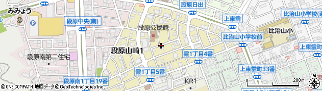 広島県広島市南区段原山崎周辺の地図