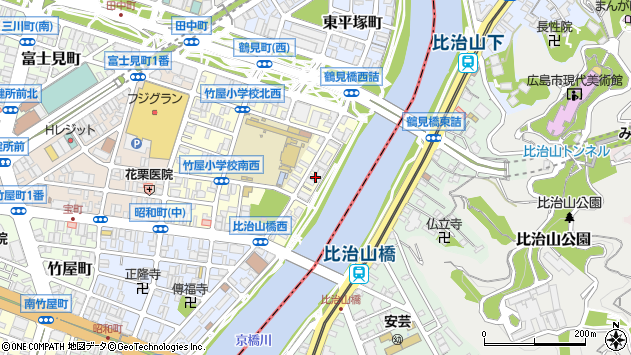〒730-0045 広島県広島市中区鶴見町の地図