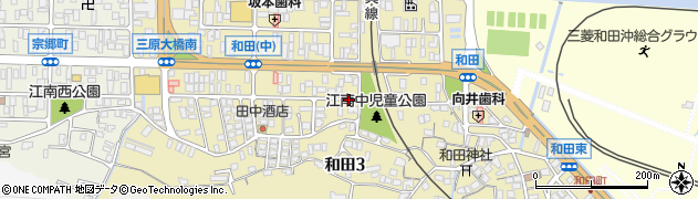 広島県三原市和田周辺の地図