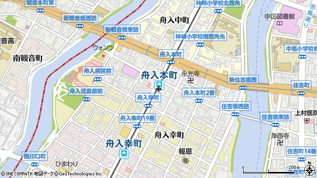 〒730-0843 広島県広島市中区舟入本町の地図