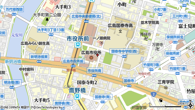 〒730-0042 広島県広島市中区国泰寺町の地図