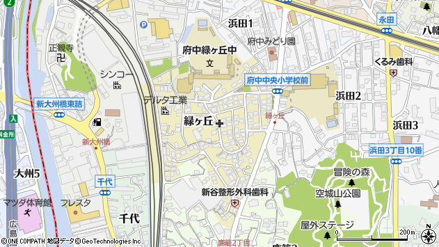 〒735-0024 広島県安芸郡府中町緑ケ丘の地図