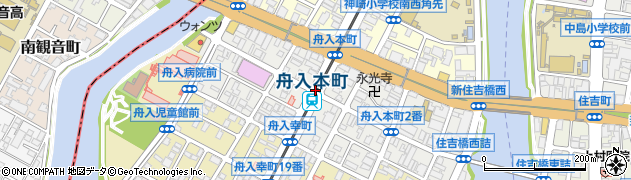 舟入本町電停周辺の地図