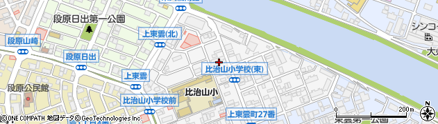 広島県広島市南区上東雲町17周辺の地図