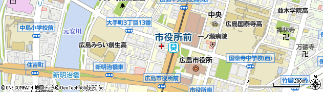 広島市立大学（公立大学法人）　サテライトキャンパス周辺の地図