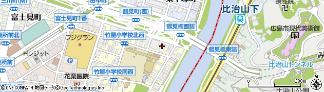 広島県広島市中区鶴見町2周辺の地図