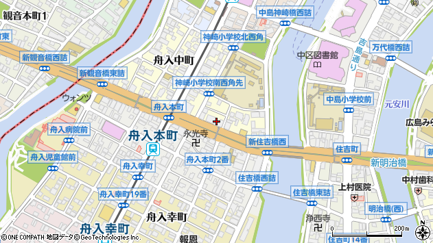 〒730-0842 広島県広島市中区舟入中町の地図