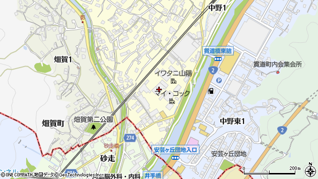 〒739-0321 広島県広島市安芸区中野の地図