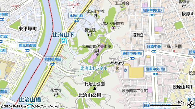 〒732-0815 広島県広島市南区比治山公園の地図