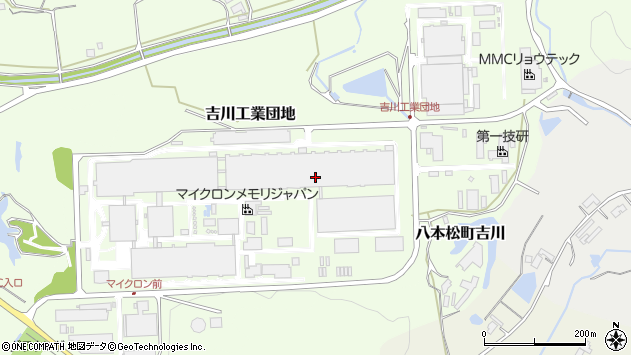 〒739-0153 広島県東広島市吉川工業団地の地図