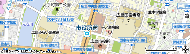 広島市役所　中区役所市民部区政調整課周辺の地図