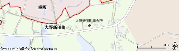 大野新田町集会所周辺の地図