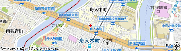 源蔵本店　舟入店周辺の地図