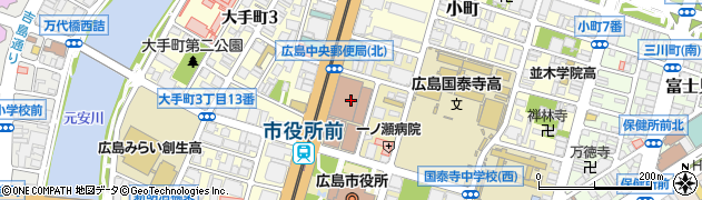 広島中央郵便局 ＡＴＭ周辺の地図