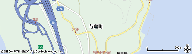 香川県坂出市与島町周辺の地図