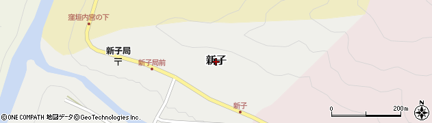 奈良県吉野町（吉野郡）新子周辺の地図