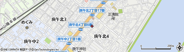 庚午動物病院周辺の地図