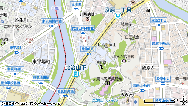 〒732-0817 広島県広島市南区比治山町の地図