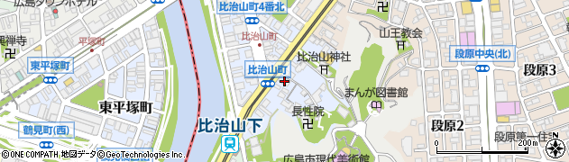 広島県広島市南区比治山町周辺の地図