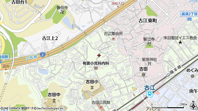 〒733-0874 広島県広島市西区古江西町の地図
