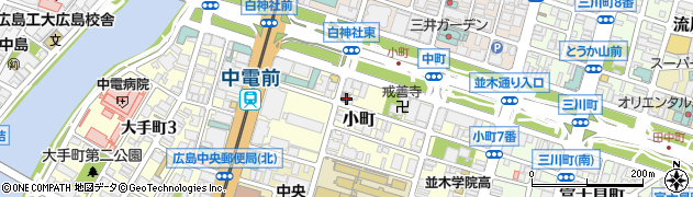 広島小町郵便局周辺の地図