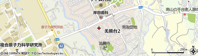 大阪府熊取町（泉南郡）美熊台周辺の地図