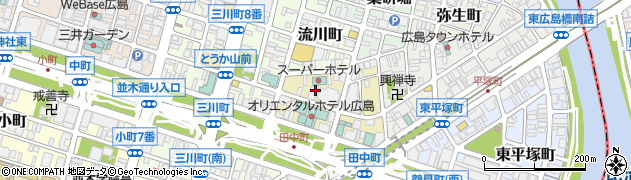 広島県広島市中区田中町2周辺の地図