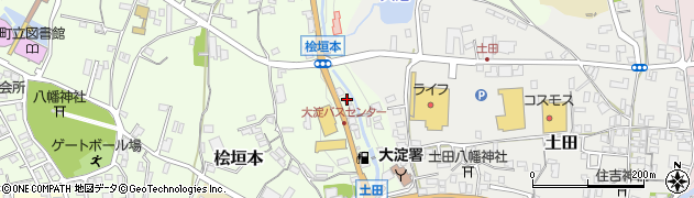 大淀桧垣本簡易郵便局周辺の地図