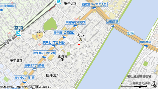 〒733-0821 広島県広島市西区庚午北の地図