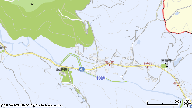 〒596-0114 大阪府岸和田市大沢町の地図