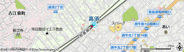 高須駅周辺の地図