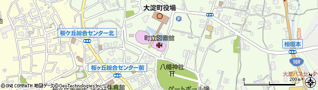 大淀町立図書館周辺の地図