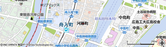 広島県広島市中区河原町8周辺の地図