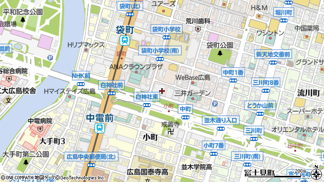 〒730-0037 広島県広島市中区中町の地図
