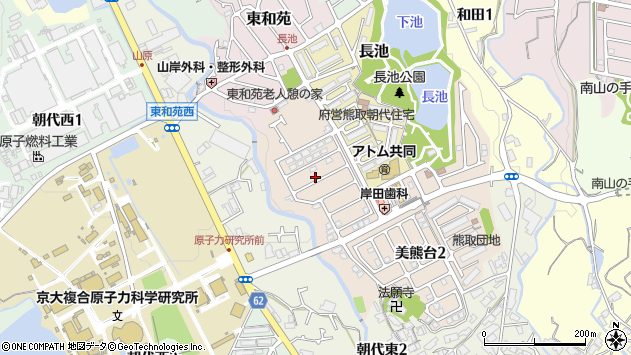 〒590-0456 大阪府泉南郡熊取町美熊台の地図